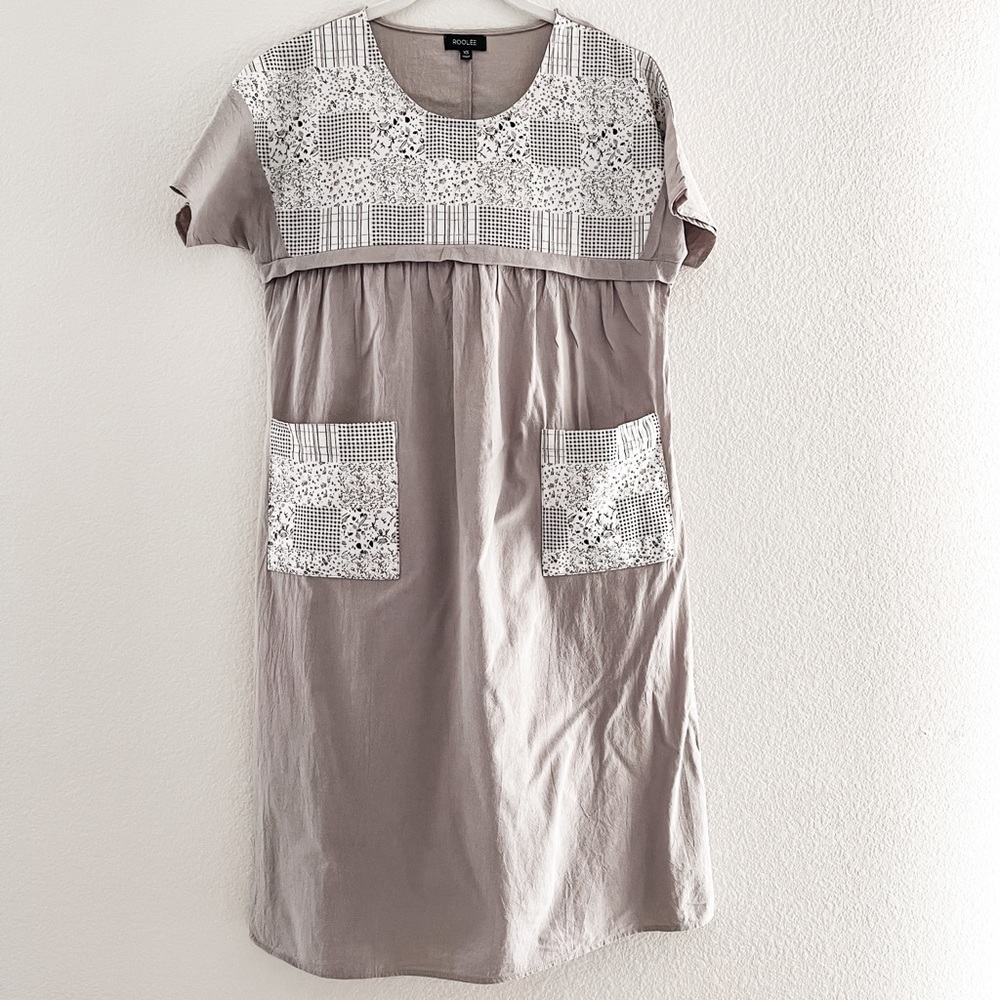 Gray nursing friendly dress from Roolee